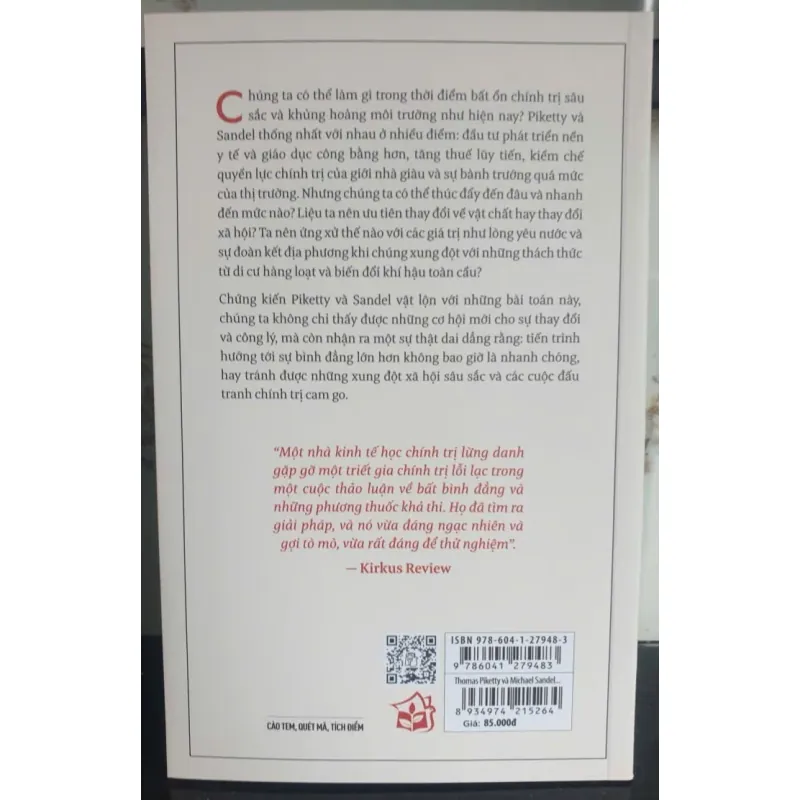 Sách Thomas Piketty và Michael Sandel Bàn Về Bình Đẳng 1006245