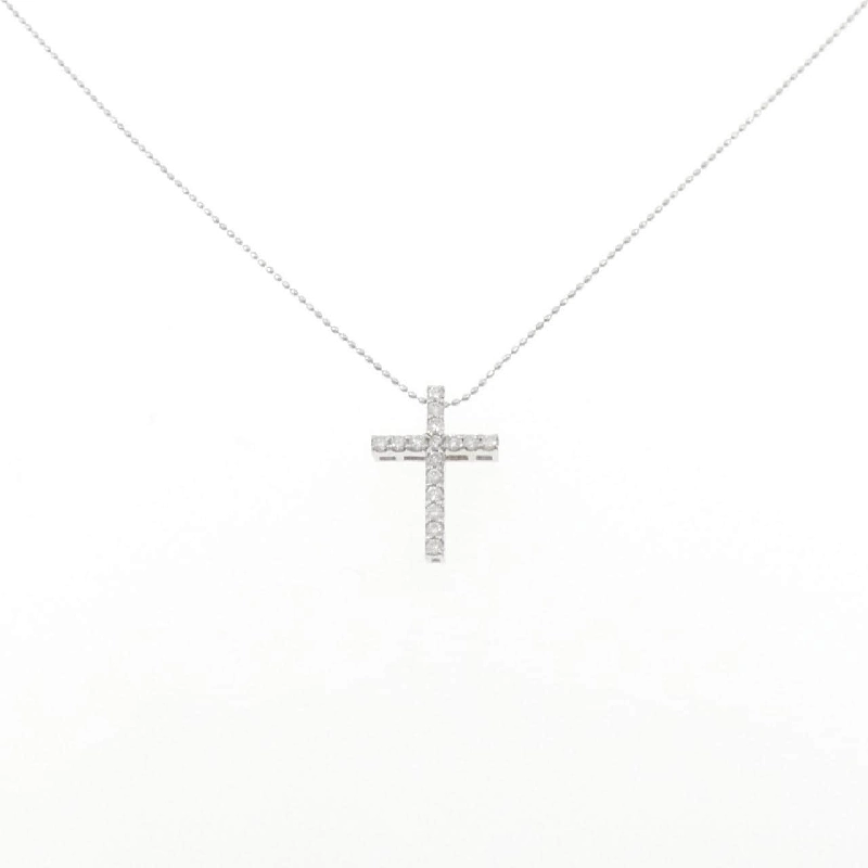 K18WG Dây chuyền kim cương chéo 0.32CT - Hàng hiệu chính hãng 858564