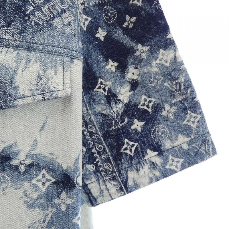 Áo sơ mi denim ngắn tay Monogram Bandana Louis Vuitton LOUIS VUITTON HNS17XNW2 S/S - Hàng hiệu Chính hãng 893116