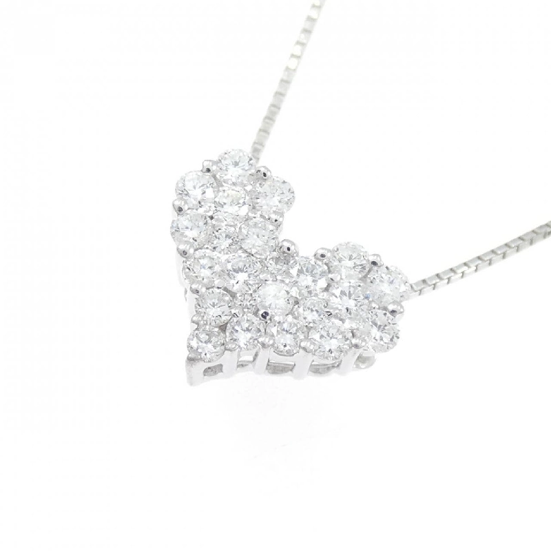 K18WG Dây chuyền kim cương hình trái tim 0.50CT - Hàng hiệu Chính hãng 860863