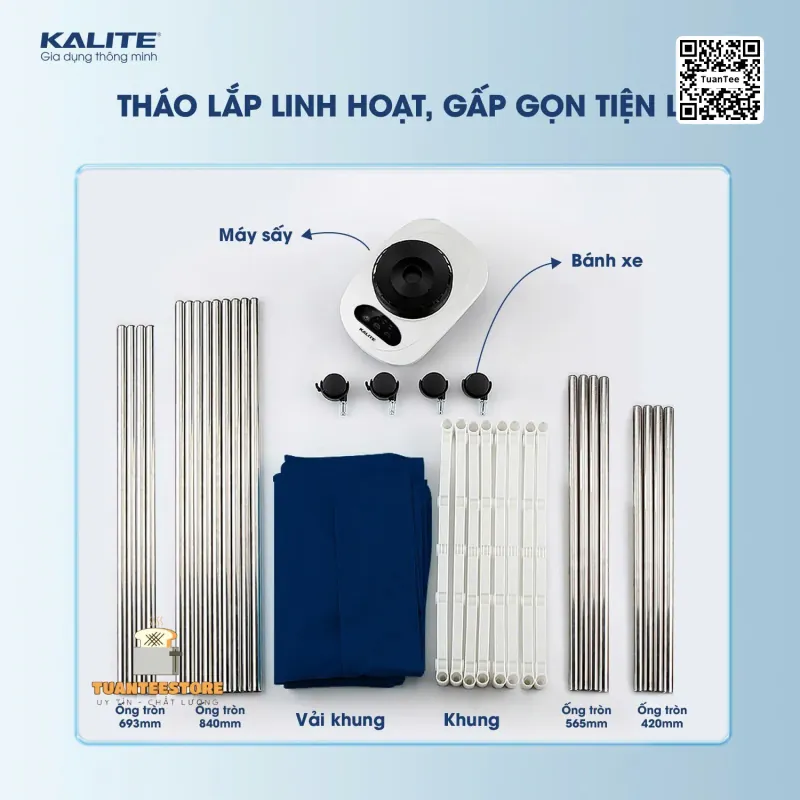Tủ sấy quần áo đa năng KALITE KL6660 diệt khuẩn nấm mốc 601514