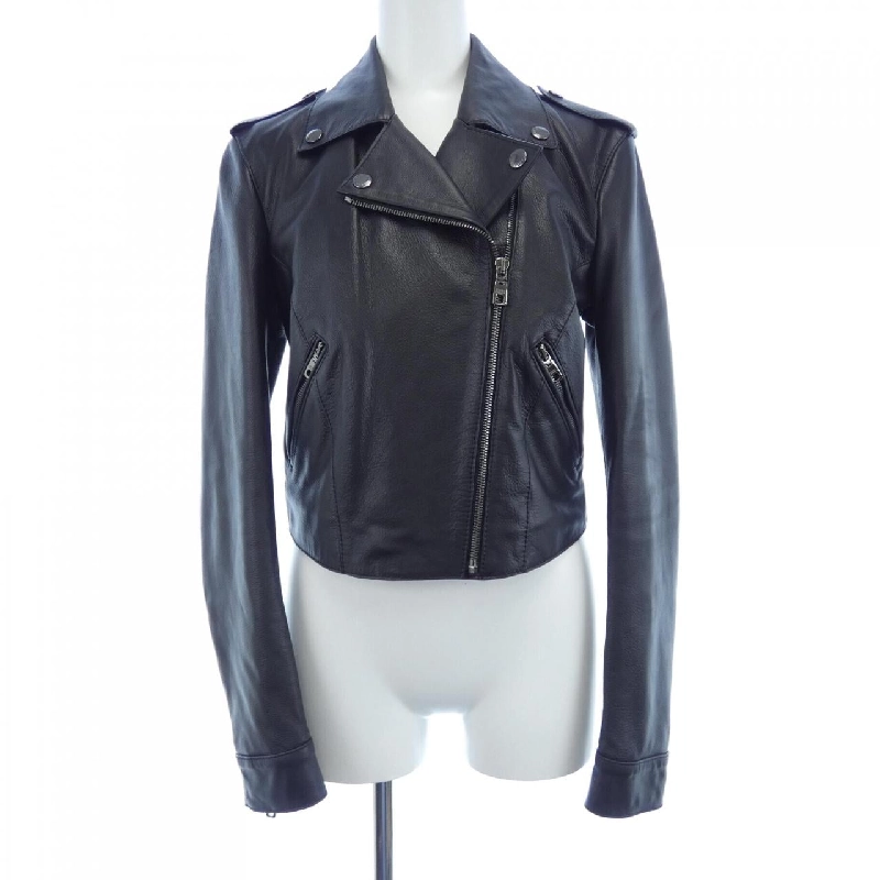 【Mã giảm giá】Dolce & Gabbana DOLCE&GABBANA Áo khoác da biker 637038