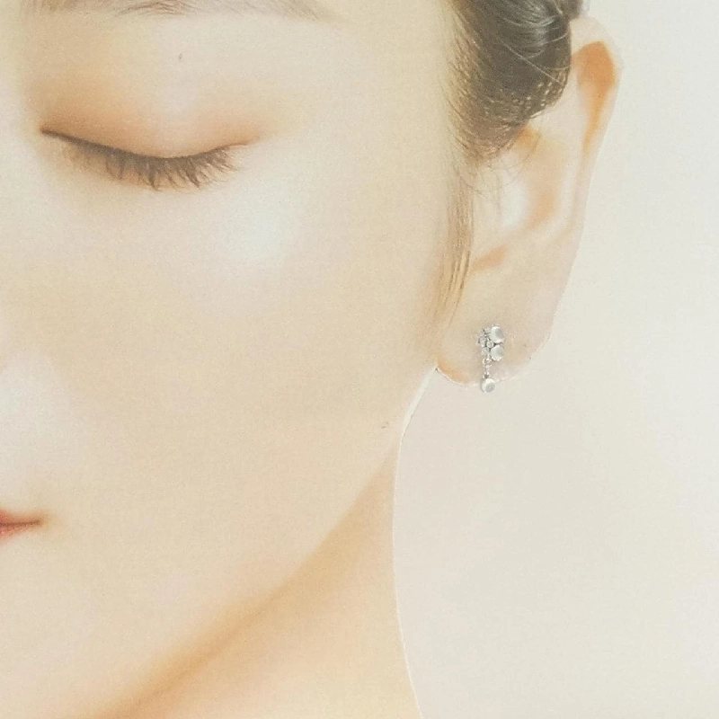 Bông tai đá mặt trăng 750WG/K18WG - Hàng hiệu Authentic 865373