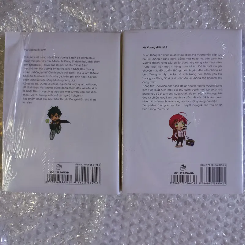 Combo Light Novel Ma Vương Đi Làm tập 1-2 nguyên seal full quà 1022237