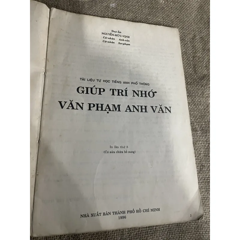 TÀI LIỆU TỰ HỌC TIẾNG ANH PHỔ THÔNG GIÚP TRÍ NHỚ VĂN PHẠM ANH VĂN 779432