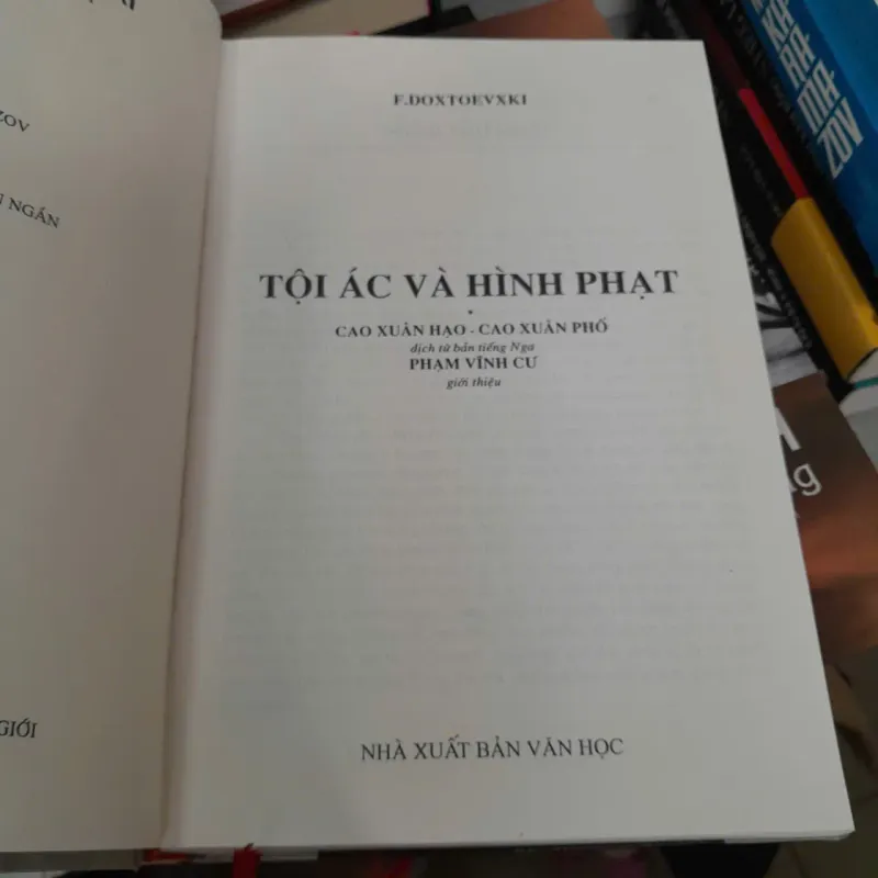 TỘI ÁC VÀ HÌNH PHẠT - F.DOXTOEVXKI ( CAO XUÂN HẠO, CAO XUÂN PHỐ DỊCH) 1035966