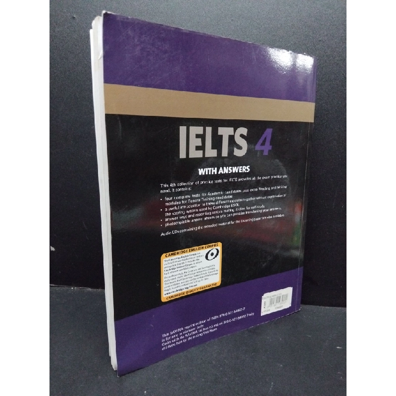 Cambridge English IELTS examination papers with answers 4 mới 80% bẩn bìa, ố nhẹ, lỗi trang, có chữ viết HCM1209 Cambridge Esol HỌC NGOẠI NGỮ 274076