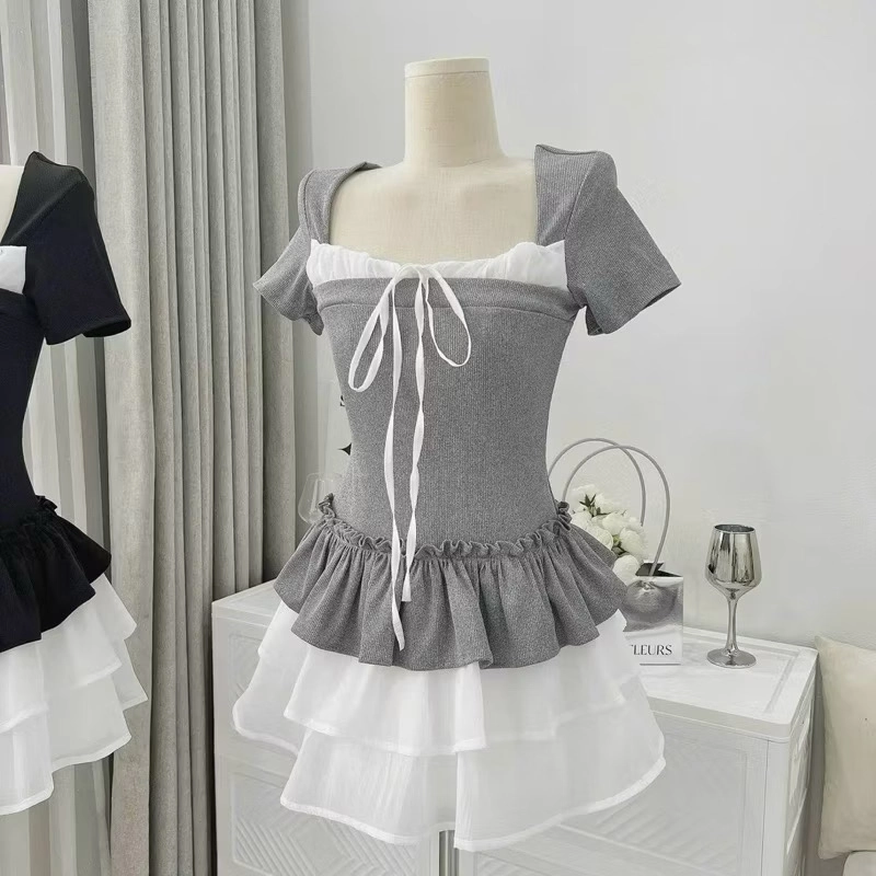 Váy phối ren hàng thiết kế 520900