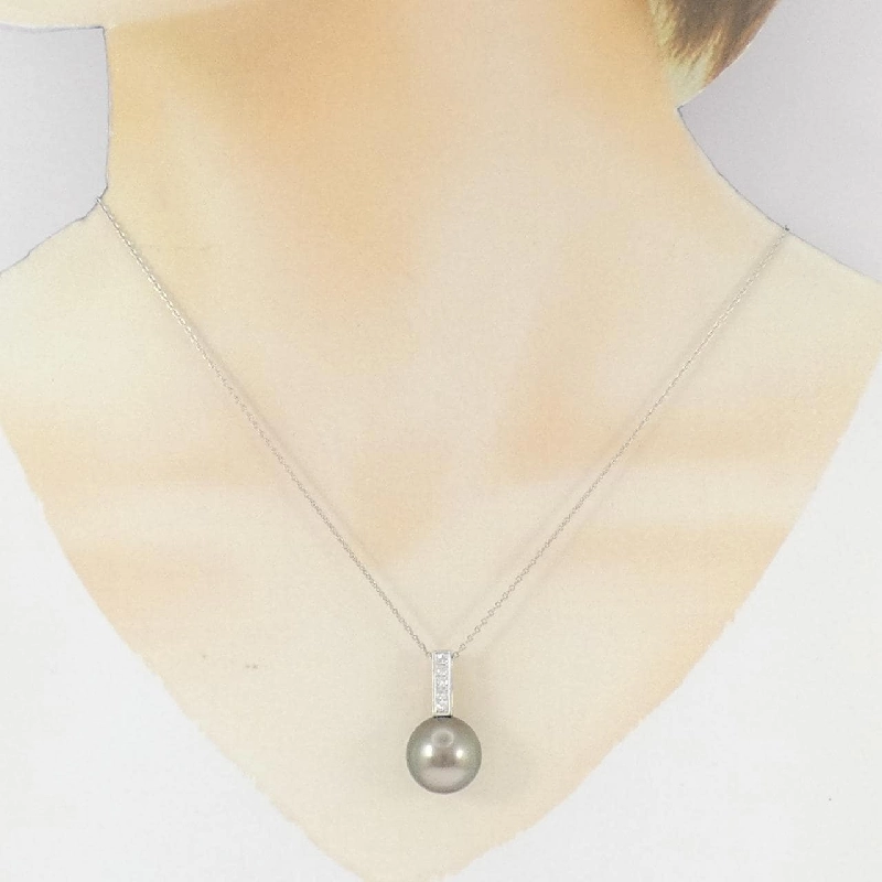 PT900/K18YG/PT850 Ngọc trai đen dây chuyền 13.4mm - Hàng hiệu Authentic 856299