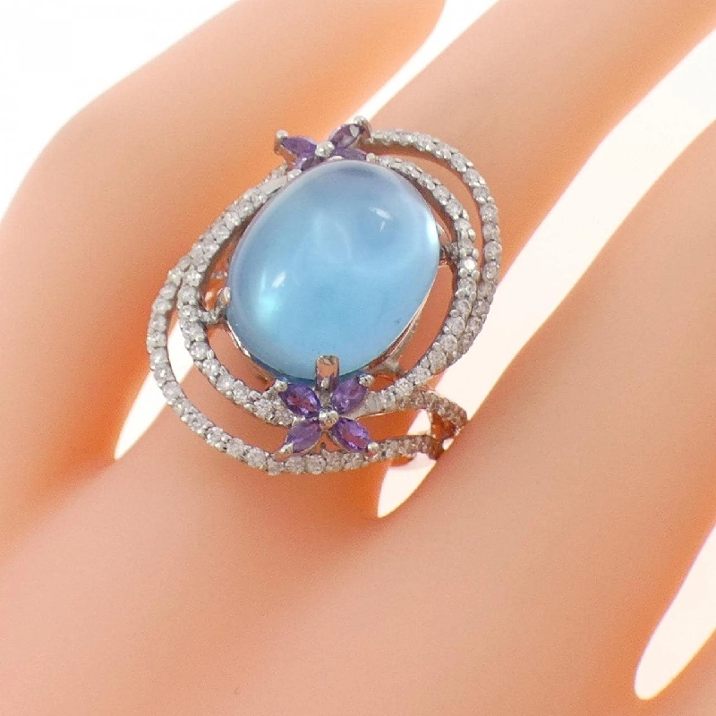 Nhẫn đá màu K18WG - Hàng hiệu Authentic 850857