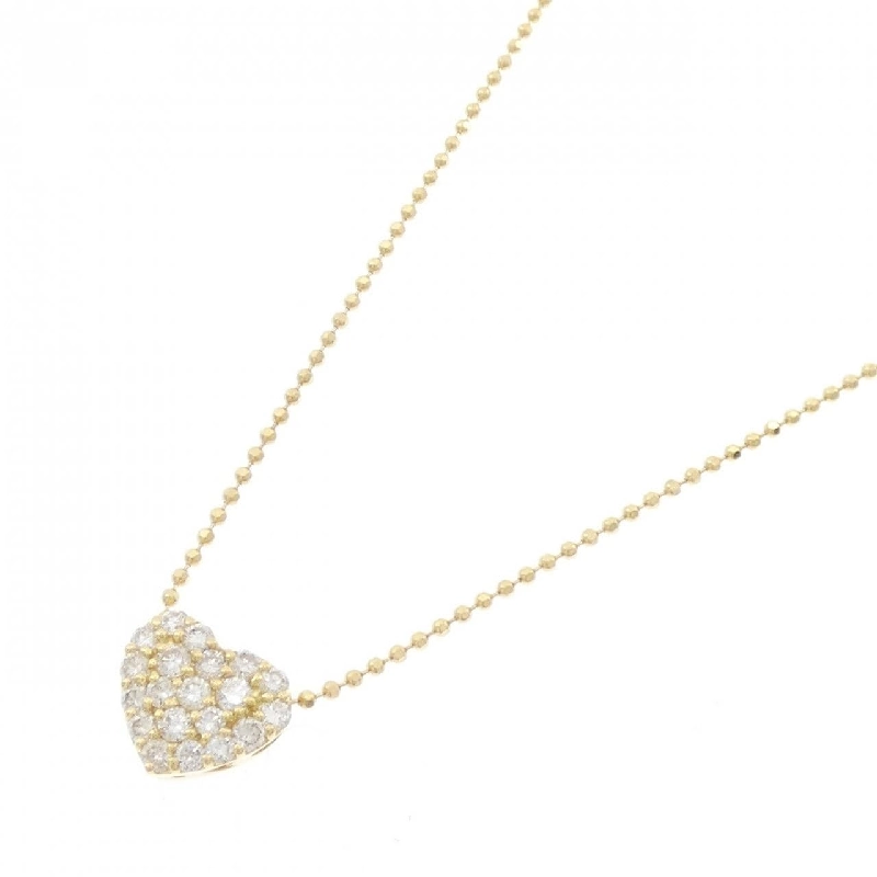 K18YG Dây chuyền kim cương hình trái tim Pavé 0.60CT - Hàng hiệu Chính hãng 861712