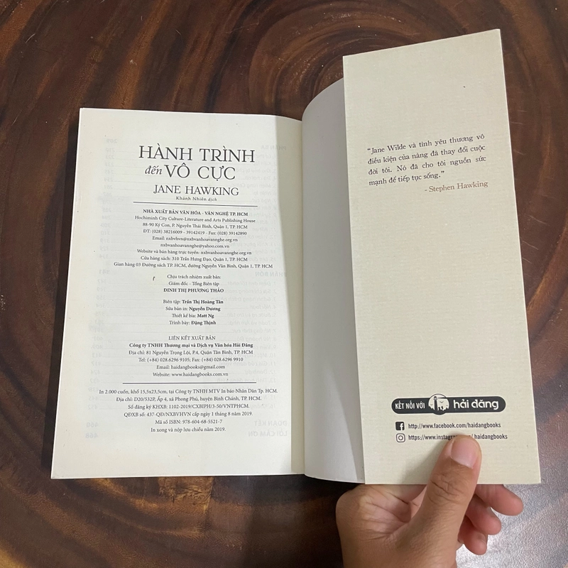 II Tựa sách: Hành Trình Đến Vô Cực - JANE HAWKING - 2019 447118