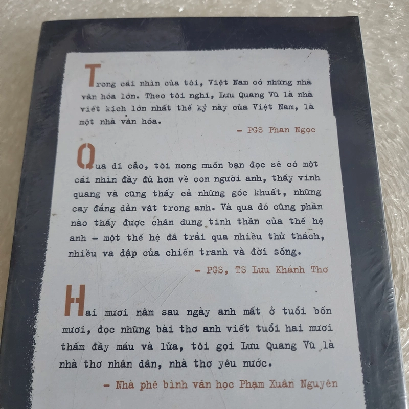Di cảo Lưu Quang Vũ | nhật ký. Thơ 526003