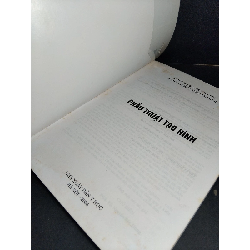 Phẫu thuật tạo hình mới 80% ố 2005 HCM1001 GIÁO TRÌNH, CHUYÊN MÔN 918999