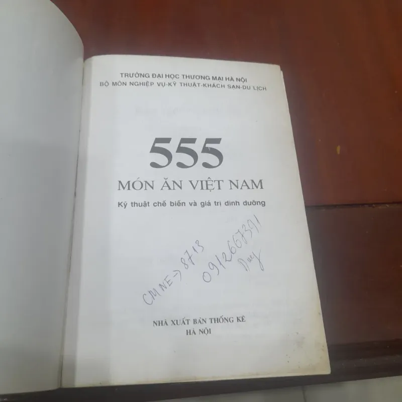 555 MÓN ĂN VIỆT NAM, kỹ thuật chế biến và giá trị dinh dưỡng 306507