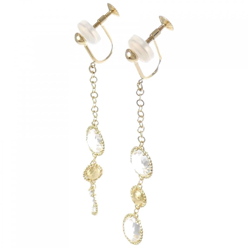 K18YG Đôi bông tai thạch anh - Hàng hiệu Chính hãng 873332