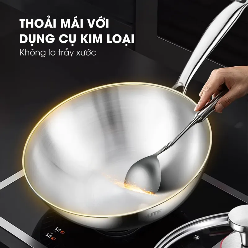 Chảo inox 304 nguyên khối lòng sâu Kalite KWP2601 934023