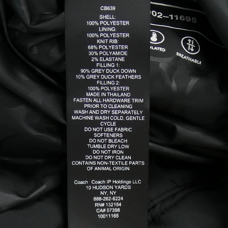 Áo khoác lông vũ COACH 631109