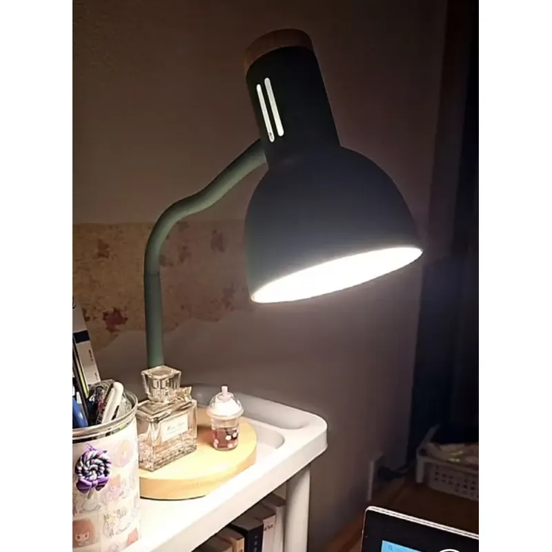 Đèn bàn học đế gỗ, đèn led để bàn làm việc đọc sách phù hợp bảo vệ mắt chống cận, decor 604299
