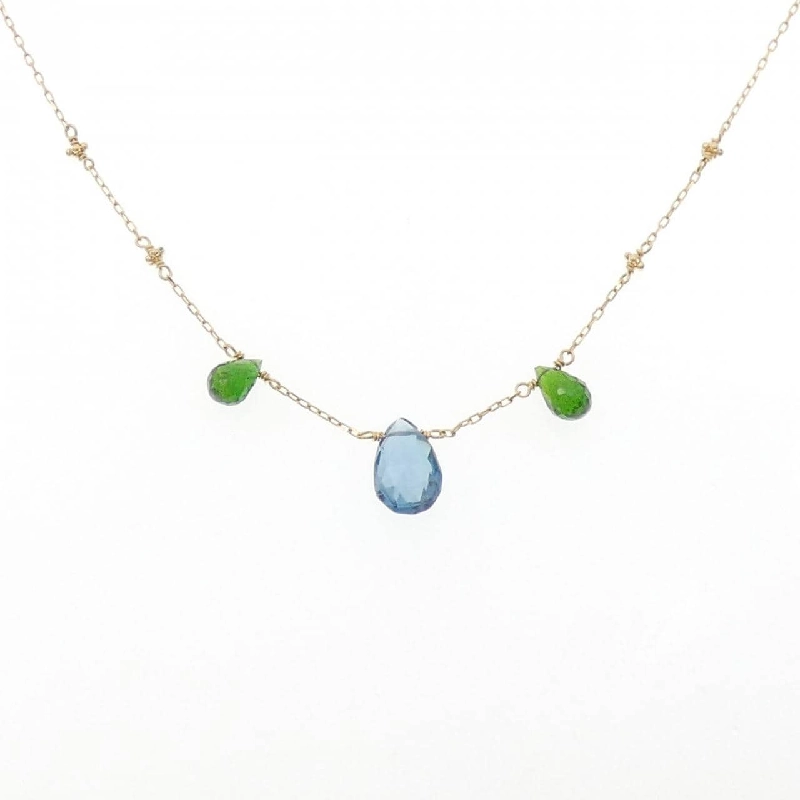 K18YG Blue Topaz Necklace - Hàng hiệu Authentic 859494