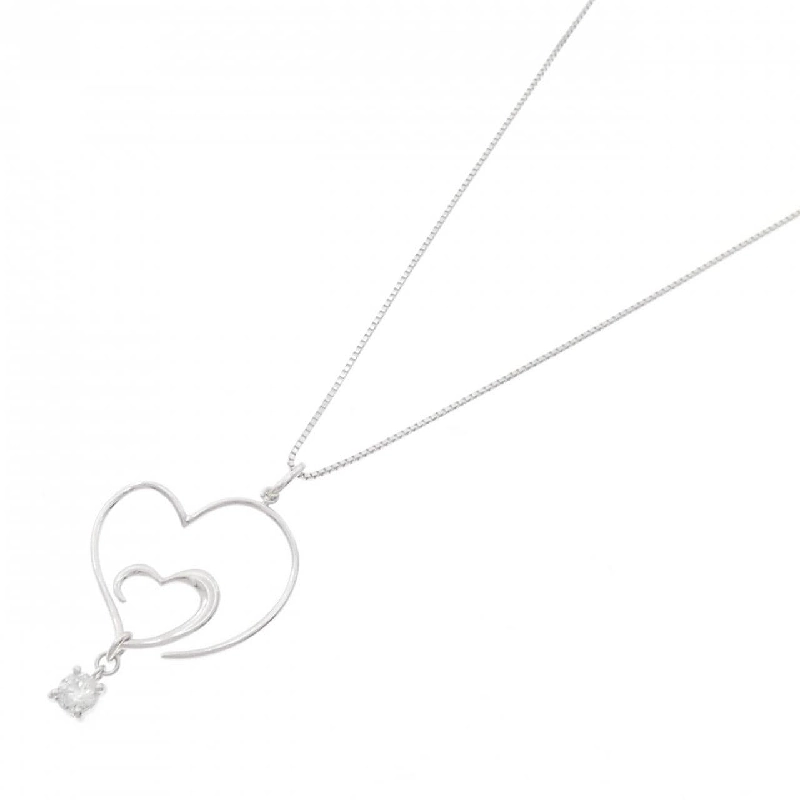 K18WG Dây chuyền kim cương hình trái tim 0.18CT - Hàng hiệu Chính hãng 867893