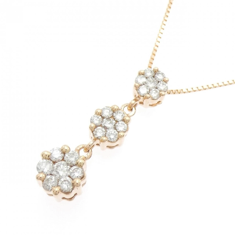 K18PG Hoa Kim Cương Dây Chuyền 1.00CT - Hàng hiệu Chính hãng 857988