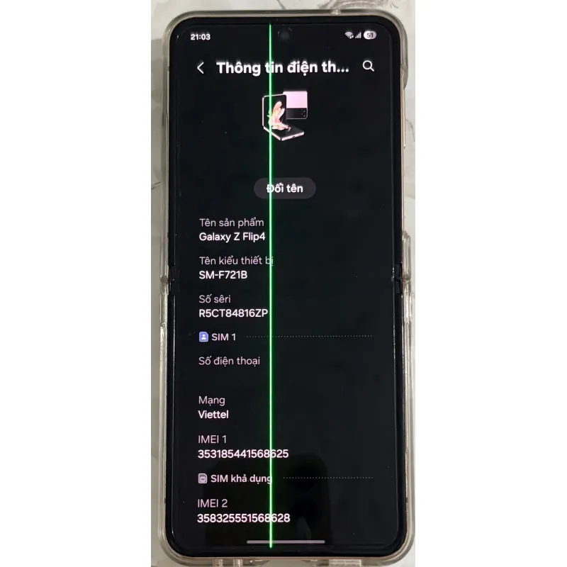 Samsung galaxy Z Flip 4 vàng hồng 8Gb-128Gb 928661