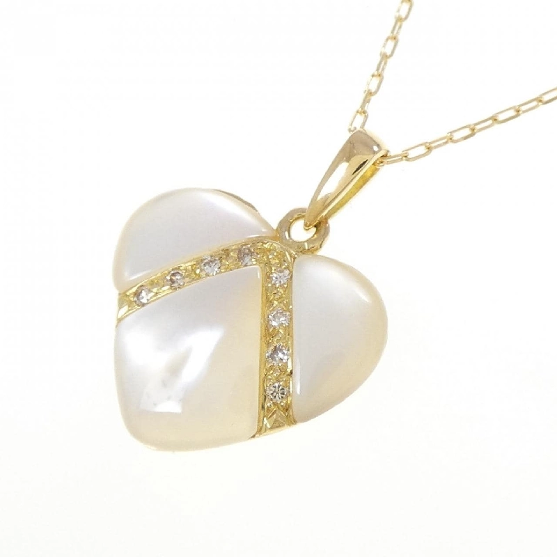 K18YG Mặt Dây Chuyền Mẹ Trai Hình Trái Tim - Hàng hiệu Chính Hãng 861140