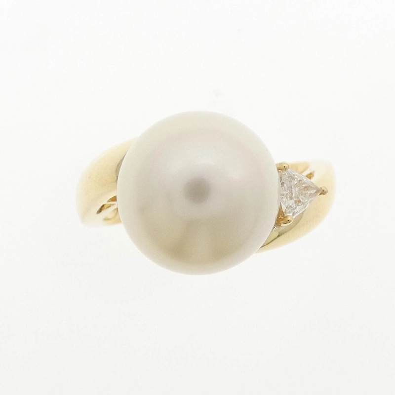 Nhẫn ngọc trai trắng K18YG 10.5mm - Hàng hiệu Chính hãng 853444