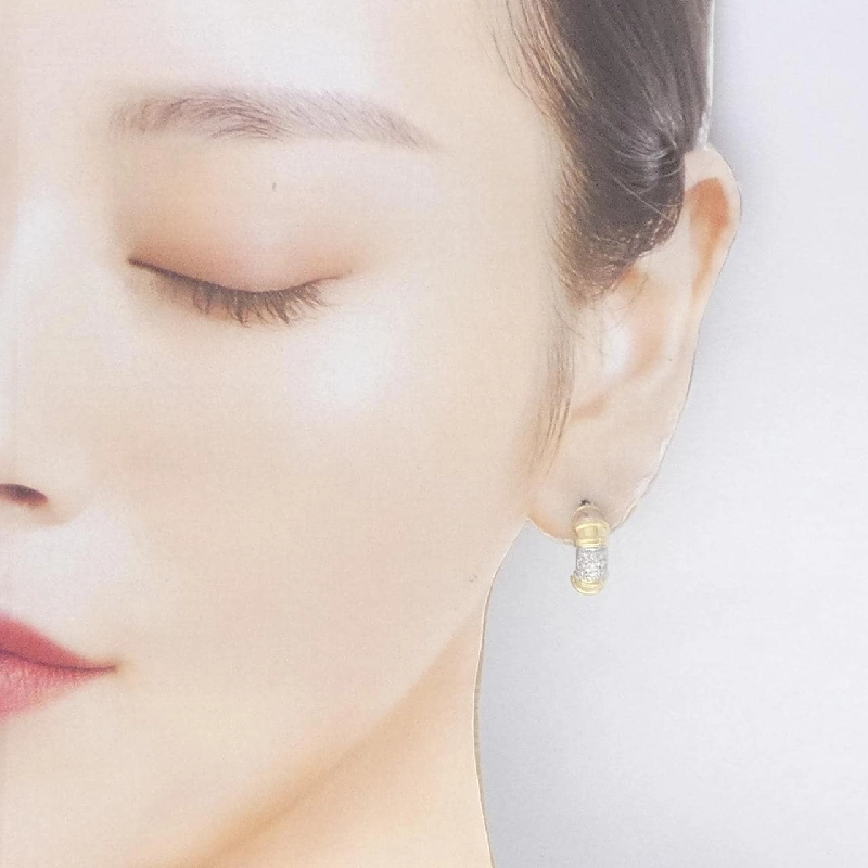 K18YG/PT900 Bông tai kim cương 0.22CT - Hàng hiệu Chính hãng 864701