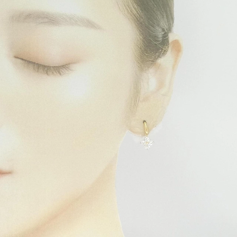 K18YG Bông tai hoa kim cương 1.00CT - Hàng hiệu Chính hãng 869806