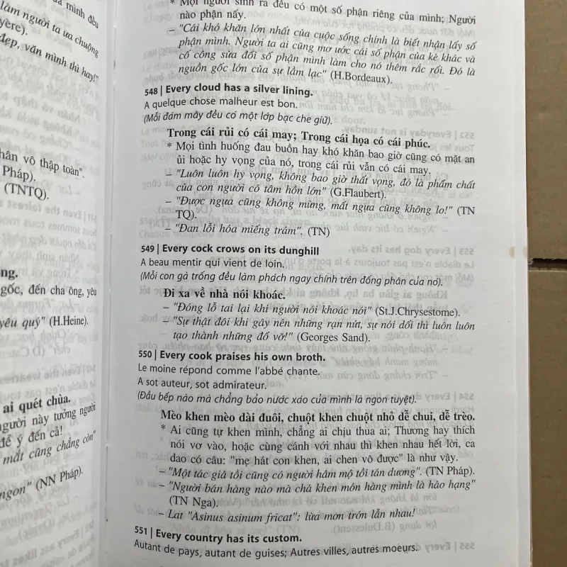 Tục ngữ Thành ngữ Danh ngôn Pháp Anh Việt 970140
