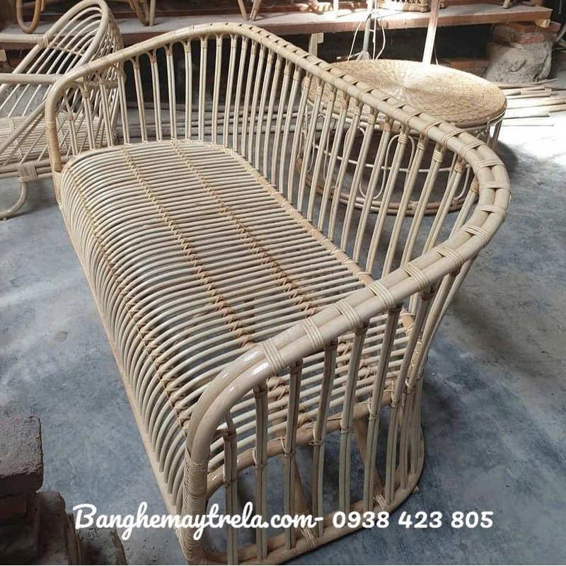 Băng ghế sofa dài mây tự nhiên 493352