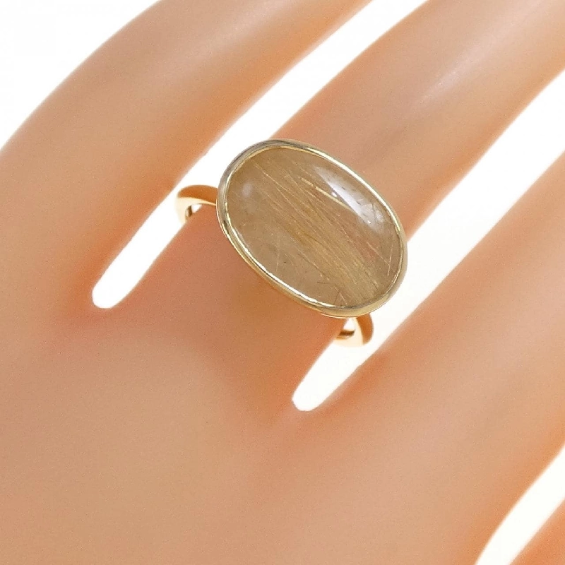 Nhẫn thạch anh rutile K18YG 5.50CT 668980