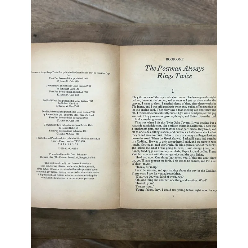 The Five Great Novels Of James M Cain (The Postman Always Rings Twice/The Butterfly/...) 738059