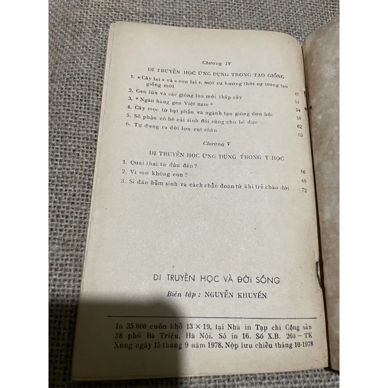 Di truyền học và đời sống - PHAN CỰ NHÂN - 1978 926113