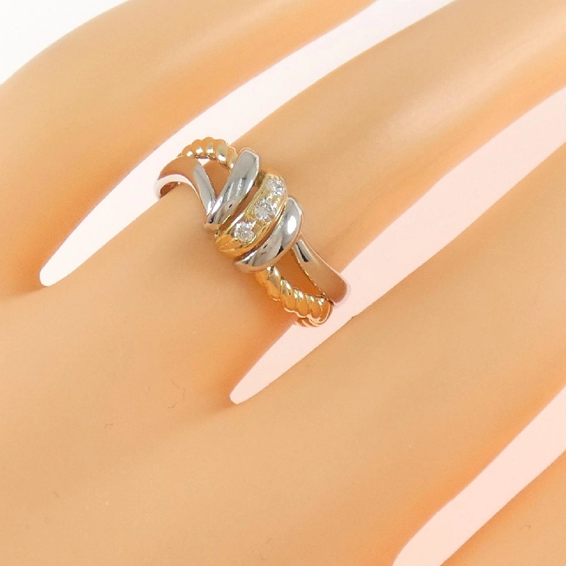 Nhẫn kim cương K18YG/K18WG 0.16CT - Hàng hiệu Chính hãng 852224