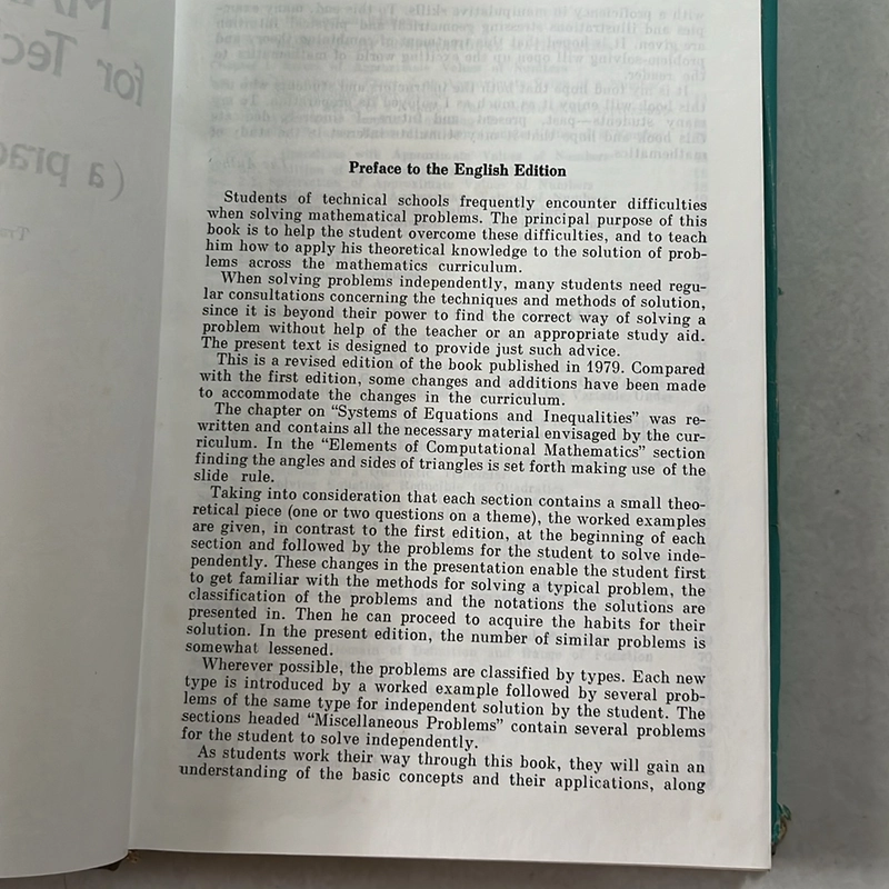 Mathematics for Technical Shools - 1986s 509896