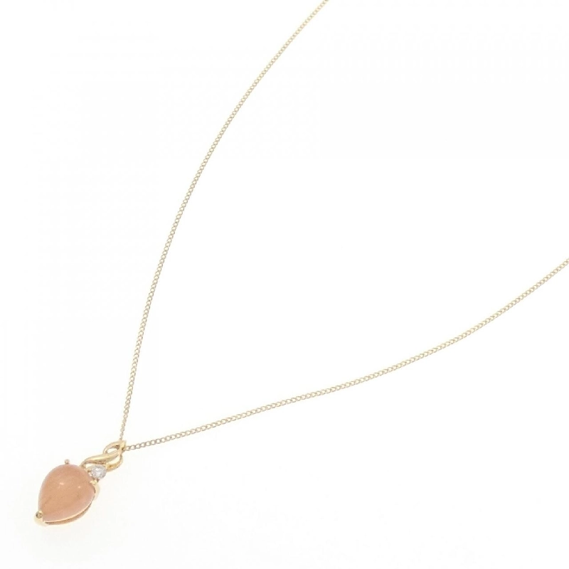 K18YG Đá Rhodochrosite Dây Chuyền 2.374CT - Hàng hiệu Chính hãng 856926