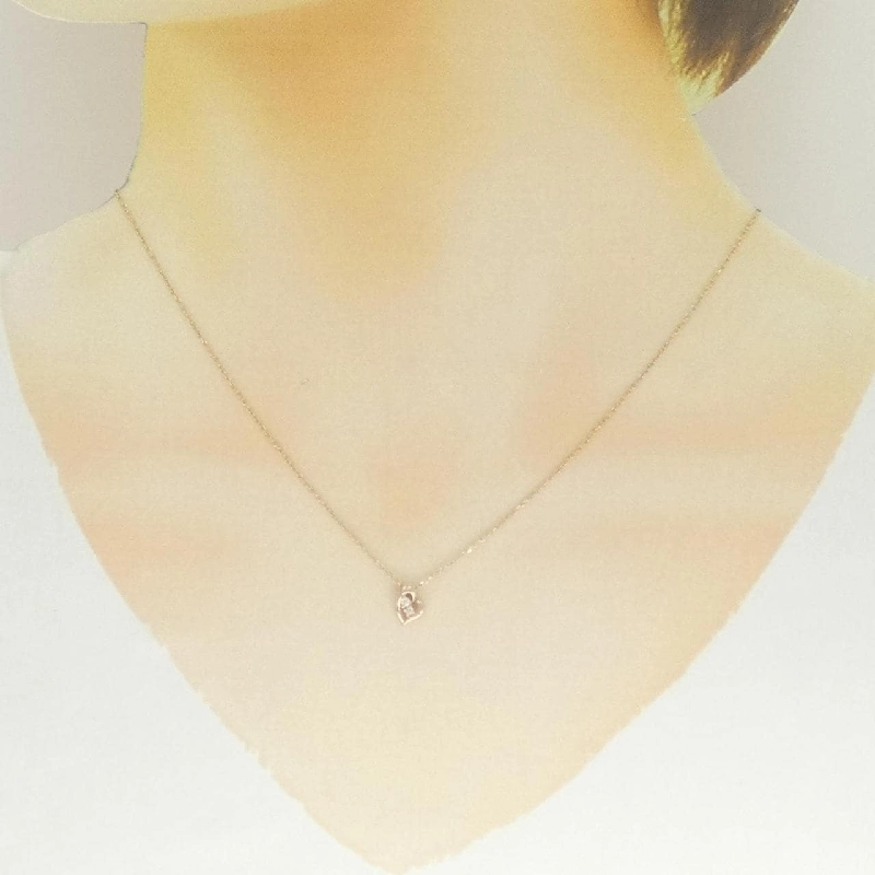 K10PG Dây chuyền kim cương hình trái tim 0.02CT - Hàng hiệu Chính hãng 861136