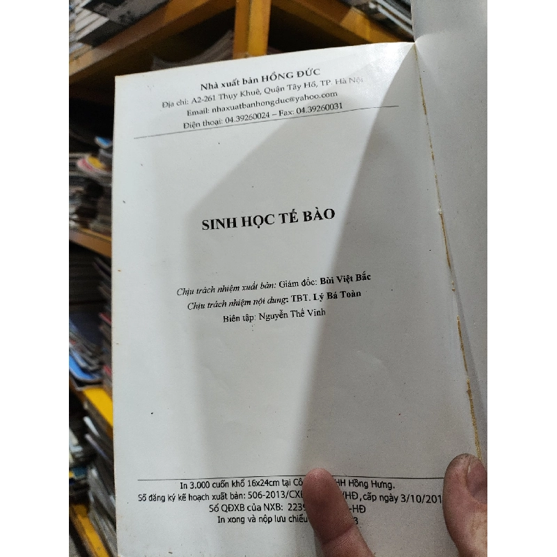 Sinh học tế bào - PGS.TS Trần Công Toại, ThS. Huỳnh Duy Thảo 129912
