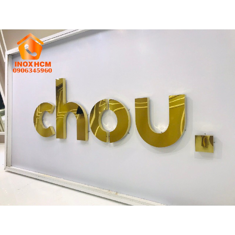 Chữ Inox Vàng Gương PVD - nhận gia công inox theo yêu cầu 3447