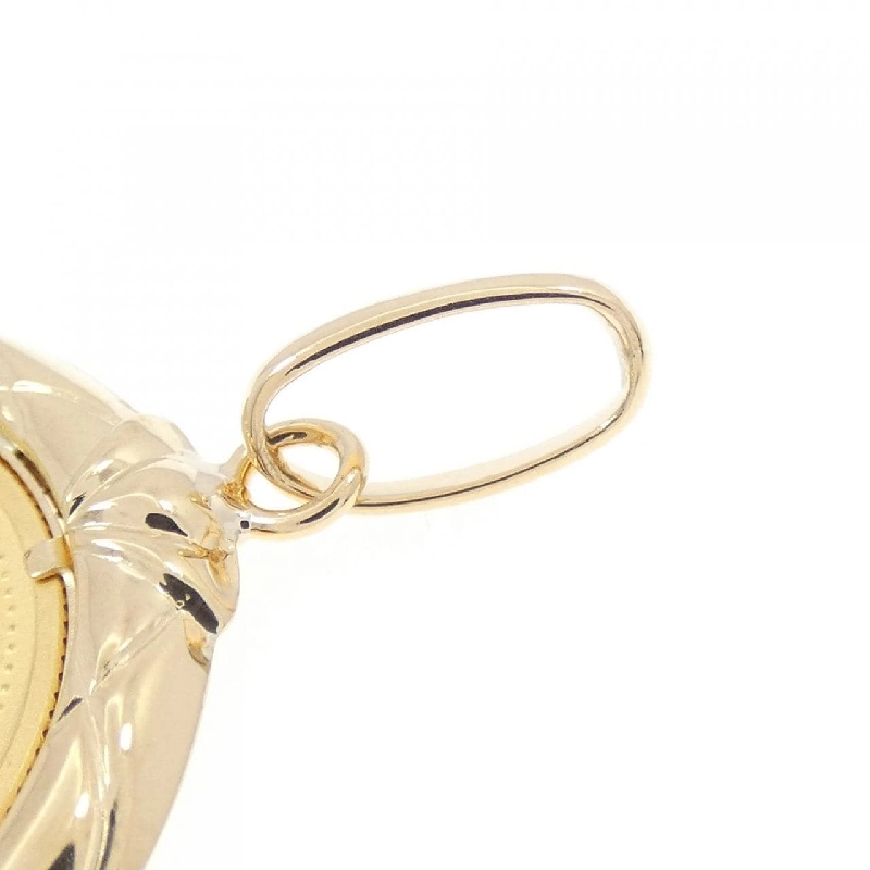 K18YG(枠) Đồng xu Mặt dây chuyền - Hàng hiệu Authentic 866342