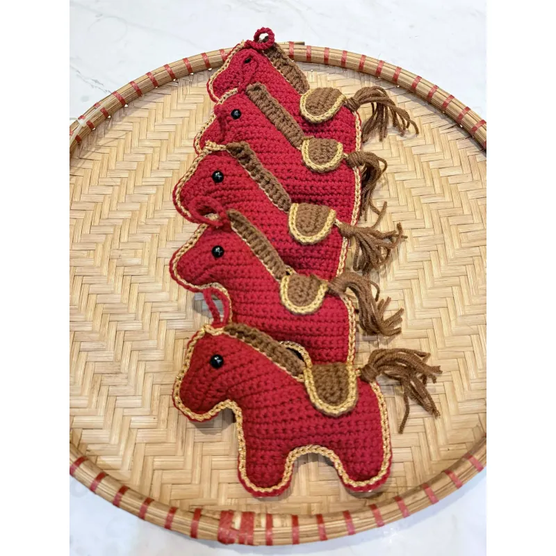 Đồ Trang Trí Tết Bính Ngọ 2026 Thú Nhồi Bông Con Ngựa Làm Bằng Len 762660