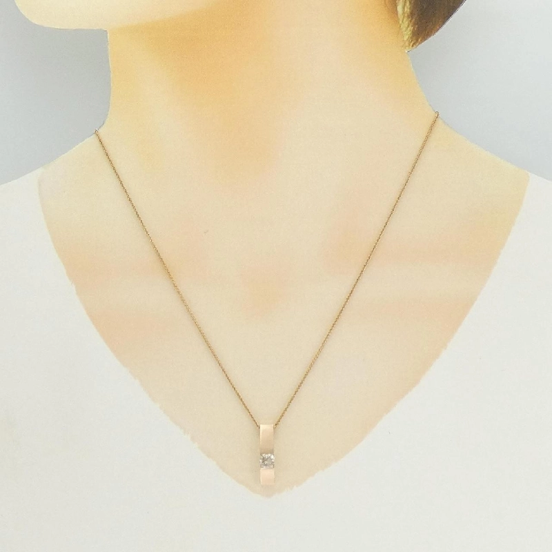 K18PG Dây chuyền kim cương 0.56CT - Hàng hiệu Chính hãng 856927