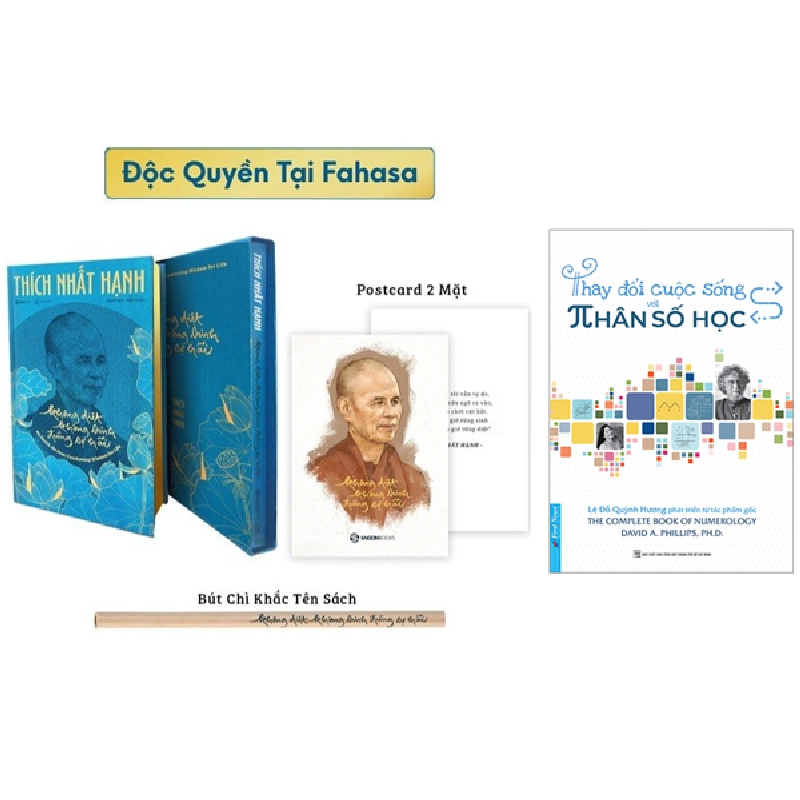 Combo Sách Không Diệt Không Sinh Đừng Sợ Hãi - Bìa Cứng - Phiên Bản Đặc Biệt - Tặng Kèm Postcard + Bút Chì Khắc Tên Sách (Độc Quyền Tại Fahasa) + Thay Đổi Cuộc Sống Với Nhân Số Học (Bộ 2 Cuốn) (2023) - Thích Nhất Hạnh, Lê Đỗ Quỳnh Hương 743515