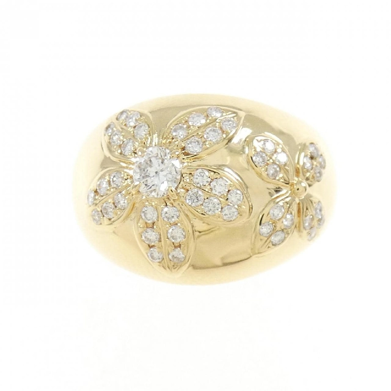 Nhẫn kim cương hoa K18YG 0.14CT 670854