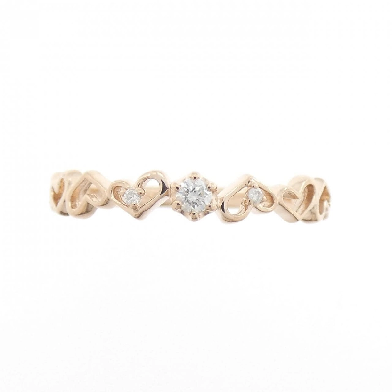 Nhẫn kim cương K10PG hình trái tim 665434