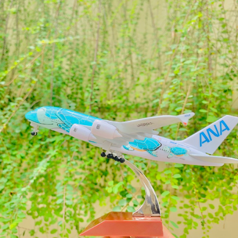 [Hàng mới nguyên hộp] Máy Bay Airbus A380 ANA  "Flying Honu" Tỷ Lệ 1:400 tặng kèm đế  8212