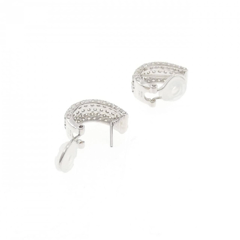 K18WG Bông tai/Khuyên tai kim cương Pavé 2.00CT - Hàng hiệu Chính hãng 867670